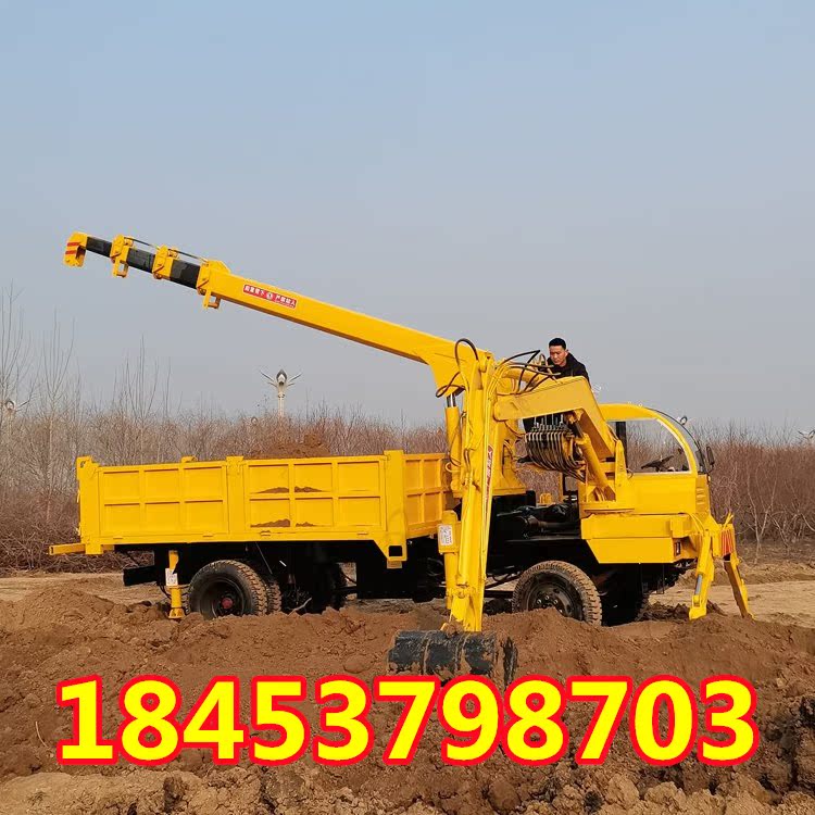 Four unlike truck-mounted excavation special offer vehicle-mounted excavator engineering self-unloading truck-mounted excavation spot