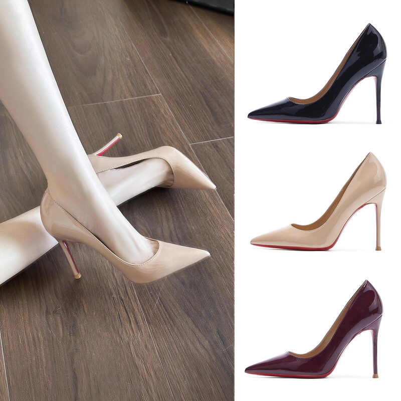 Trendy and Comfortable Red-Soled High Heels for Women 2026, Open-Toe, Spring and Autumn, Pointed Toe, Stiletto Heel, Professional and Elegant Single Shoes Trendy and Comfortable Red-Soled High Heels for Women 2026, Open-Toe, Spring and Autumn, Pointed Toe, Stiletto Heel, Professional and Elegant Single Shoes