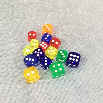 Color organic transparent transparent dice full of 20 hand-cranked household dice Crystal Dice color dice