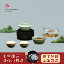 The Palace Museum Palace Culture Dome Thousands of miles of mountains A pot and two cups of portable travel tea set creative gift