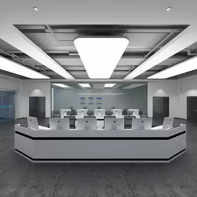 Modern paint command center console dispatching desk monitoring console console console center console security command desk and chair