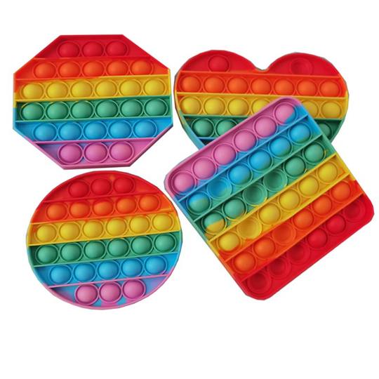 Net red shaking sound explosion children's baby rainbow press music popit educational toy finger decompression board decompression artifact