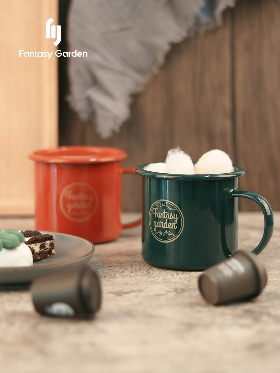Fantassy Garden Dream Garden Enamel Cup Outdoor Travel Camping Coffee Cup Mark Cup Wild Camp Tea Vat