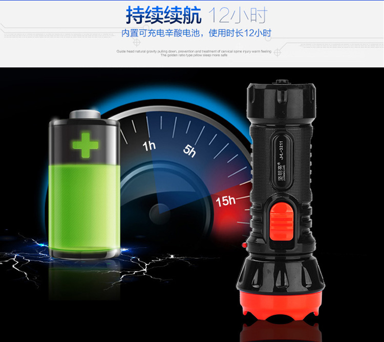 Ánh sáng mạnh mẽ có thể sạc lại mini nhựa hộ gia đình đèn pin công suất cao ngoài trời chiếu sáng con lắc nhà máy bán hàng trực tiếp đèn đội đầu công suất lớn