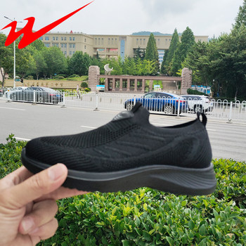 China Double Star Physical Store Men's Shoes 2026 Spring and Autumn Breathable Slip-On Lazy Soft-Soled Non-Slip Black Work Women's Shoes