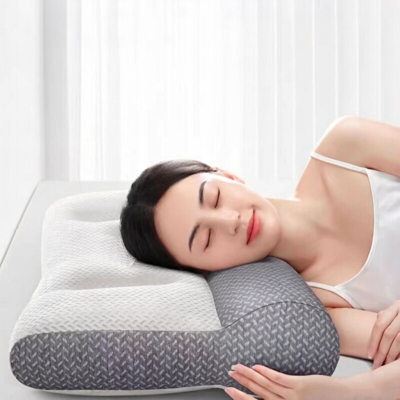 枕头枕芯助睡眠护颈枕支撑牵引修复反弓矫正劲椎侧睡整头颈椎专用