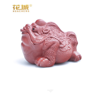 紫砂招财办公室桌面小摆件茶宠