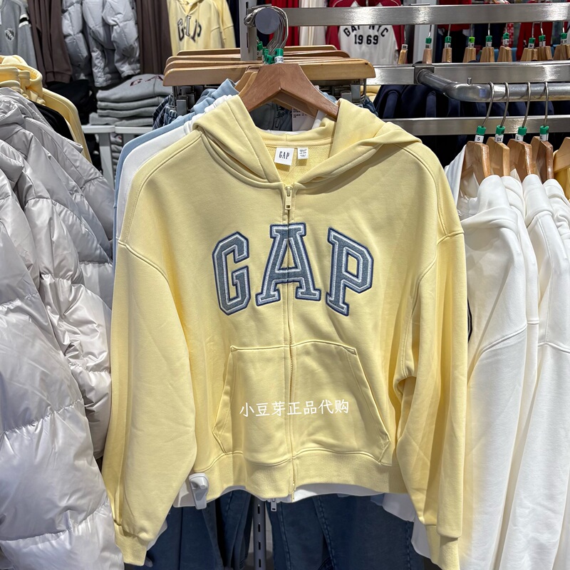 Gap Women's 2026 Spring and Autumn New Logo Hooded Long-Sleeved Sweatshirt Top 859265 792494 Gap Women's 2026 Spring and Autumn New Logo Hooded Long-Sleeved Sweatshirt Top 859265 792494