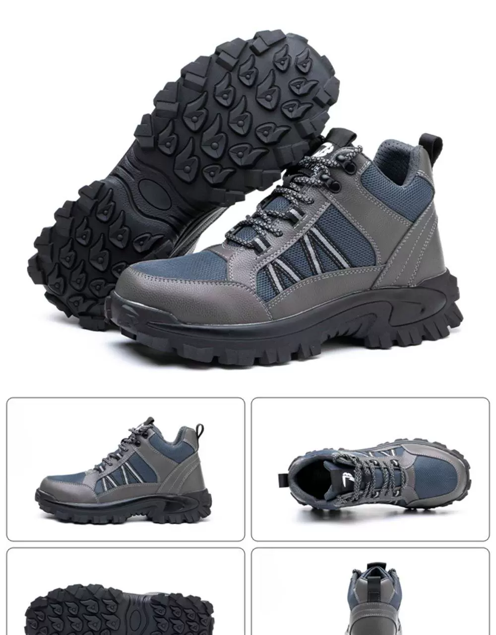 German imported labor protection shoes for men, high-top steel toe caps, anti-smash, anti-puncture, anti-slip, wear-resistant, safe, breathable for labor ladies