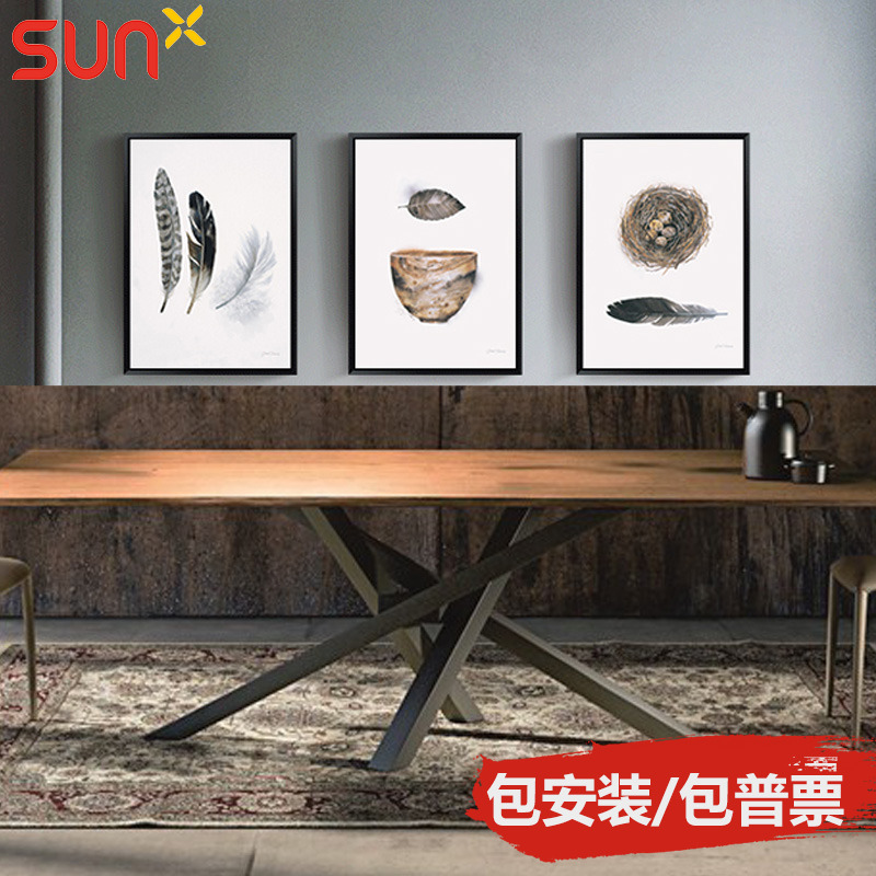 American Loft Creative Solid Wood Conference Table Skeeptable Desk Clerk Desk Personality Reception Table