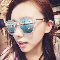 New big frame thin sun glasses men and women star driver reflective sunglasses retro toad mirror tide can be equipped with myopia