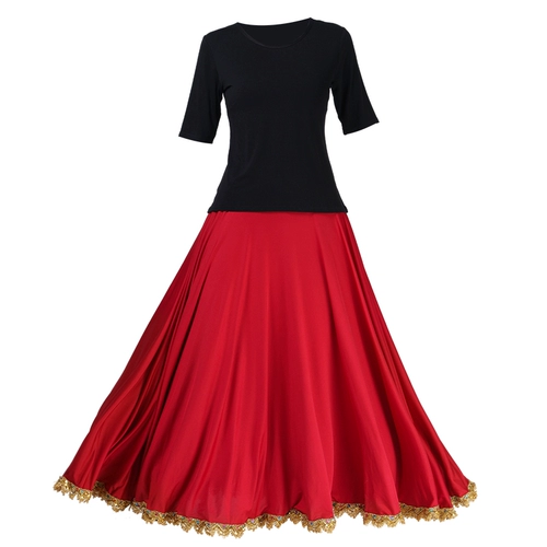 Комплект, футболка, юбка, танцующий костюм