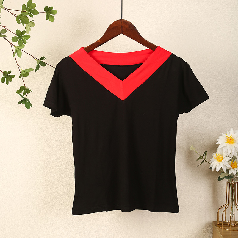 Square Dance Modal Clothing V-Neck Short-Sleeved T-Shirt Top Practice Clothes Middle-Aged and Elderly Yoga Clothes Women's Performance Clothing Square Dance Modal Clothing V-Neck Short-Sleeved T-Shirt Top Practice Clothes Middle-Aged and Elderly Yoga Clothes Women's Performance Clothing
