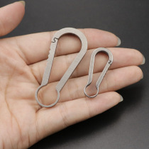 Titanium alloy hanging buckle outdoor carabiner belt quick hanging simple key ring edc tool waist hanging mini backpack buckle