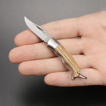 Wild Damascus survival folding knife Outdoor knife High hardness sharp knife Damascus wood handle knife