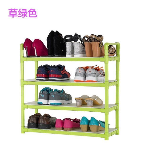 Giá để giày chống bụi và chống thấm nước lắp ráp đơn giản Giá giày bốn tầng hiện đại tối giản phòng khách nhà dày bằng nhựa - Kệ khung sắt trang trí