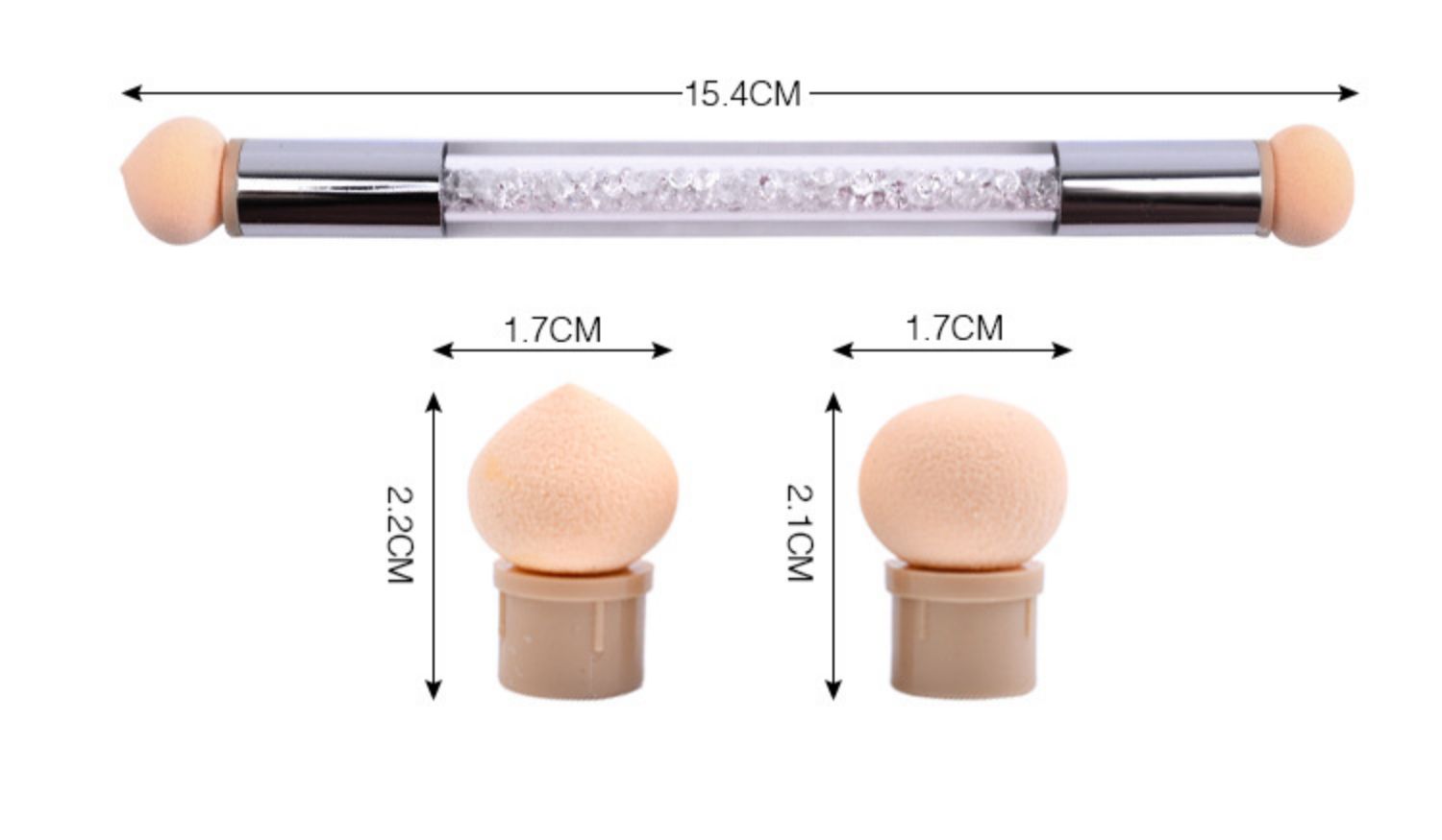 Dụng cụ làm móng tay Smudge Pen Gradient Sponge Đôi Mẹo Smudge Artifact Nail Ba Lan Tem Poke Pen DIY Sponge Pen - Công cụ Nail máy làm móng tay