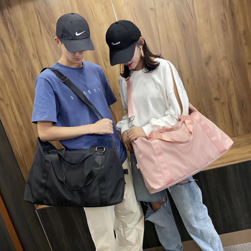 Large Capacity Fitness Bag Han Edition Fashion Lovers Sports Bag Dry Wet Separation Containing Bag Waterproof Wear Pull Rod Luggage Bag