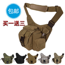 Outdoor military fan backpack Saddle bag Shoulder satchel saddle bag Mens and womens camouflage photography bag Oblique cross travel mountaineering bag