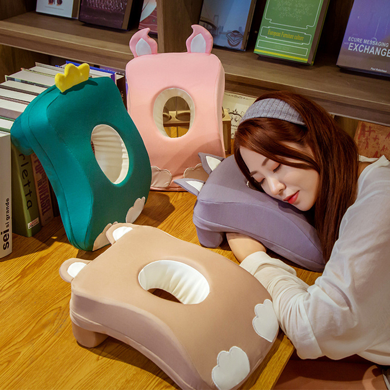 Nap pillow lying down pillow primary school students classroom office table special lying down pillow noon break artifact portable removable and washable