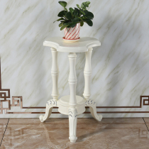 Solid wood European style flower stand TV cabinet side floor-to-ceiling green dole multi-layer creative mobile shelf windowsill ultra-narrow small shelf