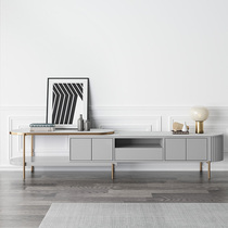 Light extravagant rock plate telescopic TV cabinet Small family type Living room Baking Lacquer Locker STYLE MINIMALIST TV CABINET TEA TABLE COMBINATIONS