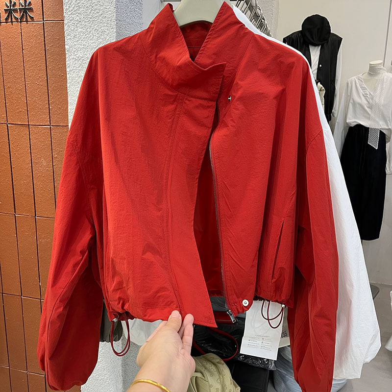 Fashionable Stand-Collar Baseball Jacket for Women, European Style, 2026 Spring New Korean Version, Stylish Versatile Slim-Fit Jacket