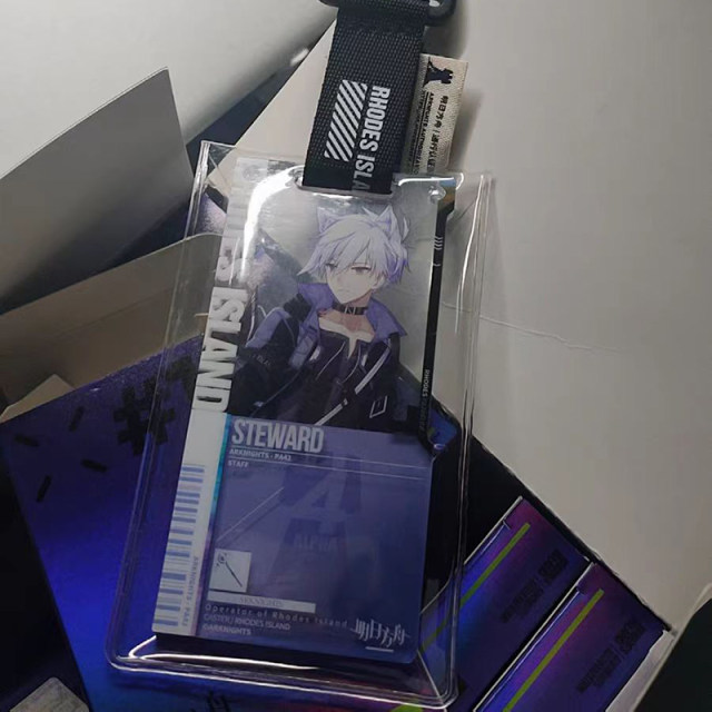 Arknights Pass Laser Protective Cover Pendant two-dimensional peripheral Rhythm with Transparent Card Sleeve Hook in stock