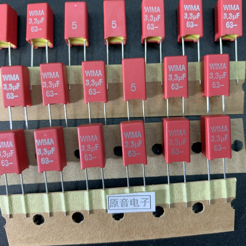 Original brand new German WIMA3 3uF63V 335 red Weimar fever film capacitor foot spacing 5mm row belt