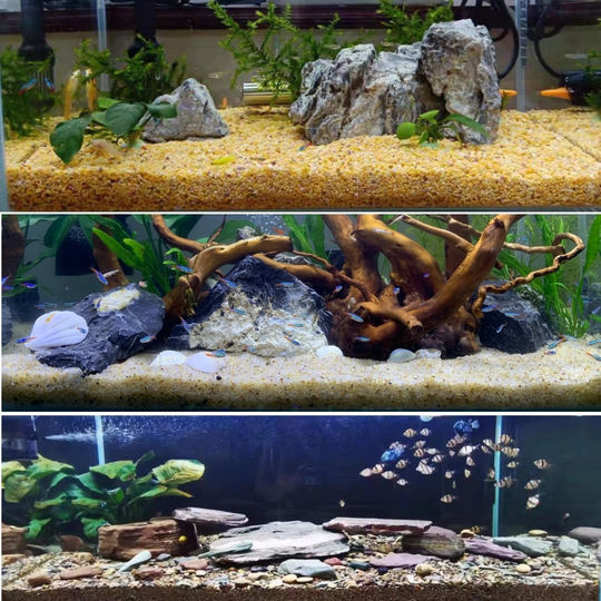 Natural crystal sand fish tank native bottom sand landscaping decoration stone aquarium water grass sand turtle with iron bile sand