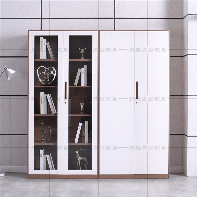 Office filing cabinet all-over glass door bookcase financial voucher cabinet tin file cabinet employee locker