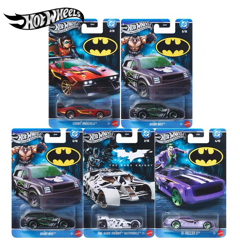 Striped Car Model Hot Wheels Silver Label Gao Pu Batman Vehicle Series Simulation Alloy Car Model Toy Hdg89