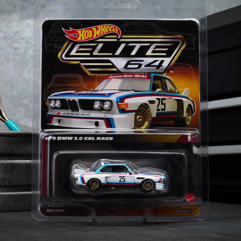 Hot Wheels Elite Bmw 3.0 Csl Race Bmw Elite64 Alloy Car Model