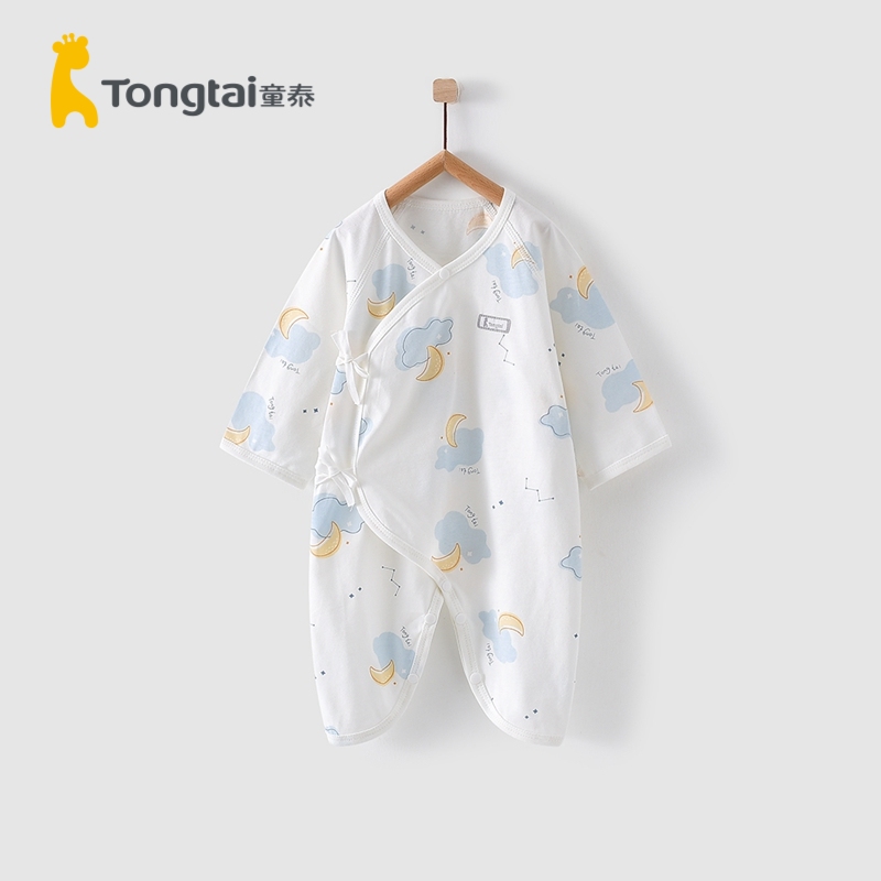 Tongtai summer newborn baby clothes Men and women pure cotton thin one-piece flagship store official website summer clothes