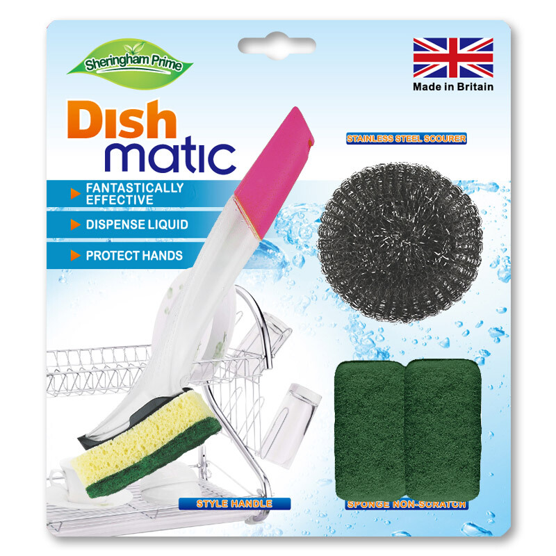 British imported Dish Matic Murchison sponge brush wire ball kitchen cleaning handle long handle brush pot brush