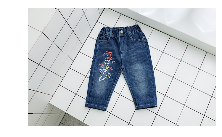 Quần jeans trẻ em xuân 2019 new boy Phiên bản Hàn Quốc của quần thời trang cho bé hoạt hình quần âu 1234 tuổi quần bò đẹp cho bé