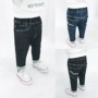 Quần jeans cho bé xuân 2019 mới cho bé trai Quần dài hoang dã Phiên bản Hàn Quốc cho bé diện quần âu 1234 tuổi quần short jean trẻ em