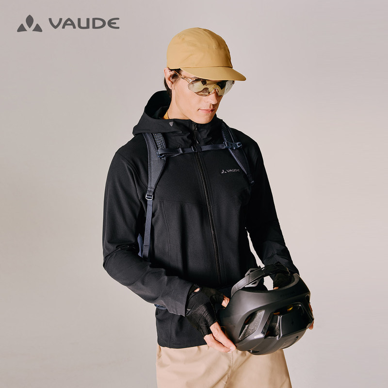 Vaude Weideboden Softshell Jacket Hooded Outdoor Cycling Water-Repellent Windproof Breathable Jacket for Men