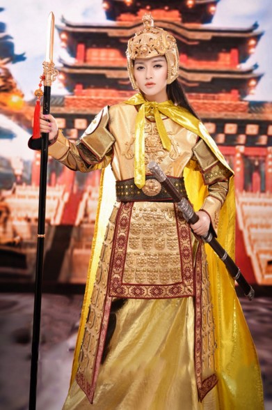 Shanghai Clothing Rental Ancient Female General Flowers Wood Lamu Gui Ying Hang Handsome Armor Performance Clothing Hire-Taobao