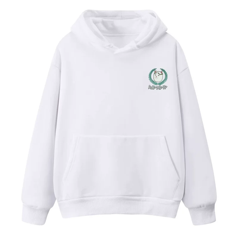 Худи с капюшоном на молнии для мужчин и женщин RIPNDIP Bitch Cat Middle Finger Cat Paradise Lounge Couple Jacket Loose Hooded Round Neck Thick Cotton T