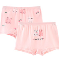 2 pieces of soft glutinous girls underwear summer Similar to soft glutinous comfort female baby flat corner triangular small underpants soft and comfortable