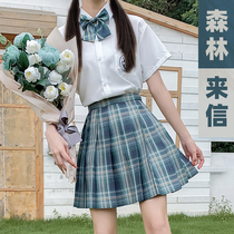Letter from the forest jk uniform skirt genuine original creative dress female students Japanese original school uniform full pleated skirt set