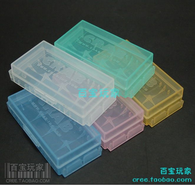 CRAB Cool Package 18650 16340 lithium battery box five color battery collection box