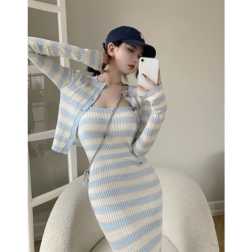 Осеннее платье, комплект, 2025 года, эффект подтяжки