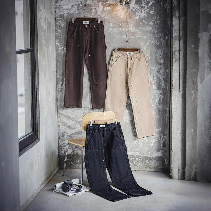 Mra Men's American Style Heavy-Duty B01 Double-Knee Lumberjack Pants Straight-Leg Canvas Work Pants Khaki Casual Pants for Autumn and Winter Mra Men's American Style Heavy-Duty B01 Double-Knee Lumberjack Pants Straight-Leg Canvas Work Pants Khaki Casual Pants for Autumn and Winter