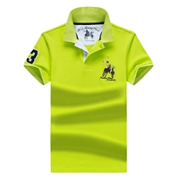 Áo sơ mi nam mùa hè Paul Polo Áo thun ngắn tay nam kinh doanh Casual Mercerized Cotton Loose Cotton Ve áo Áo thun nam áo poloman