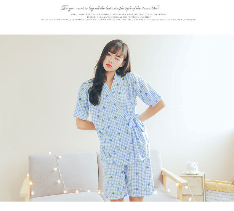 Imported cotton pajamas gown Japanese kimono sexy 