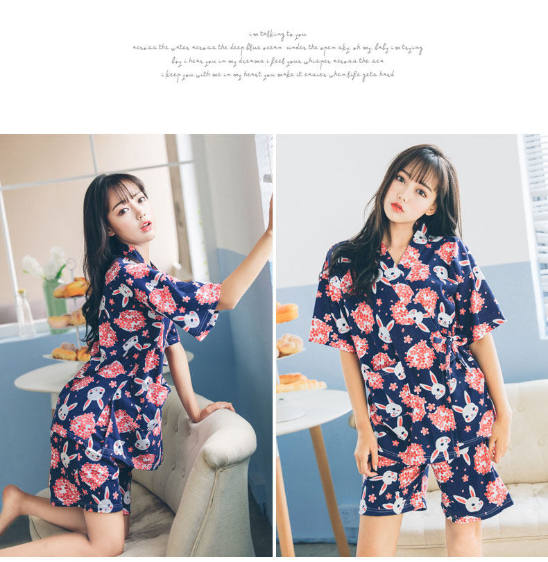 Imported cotton pajamas gown Japanese kimono sexy 