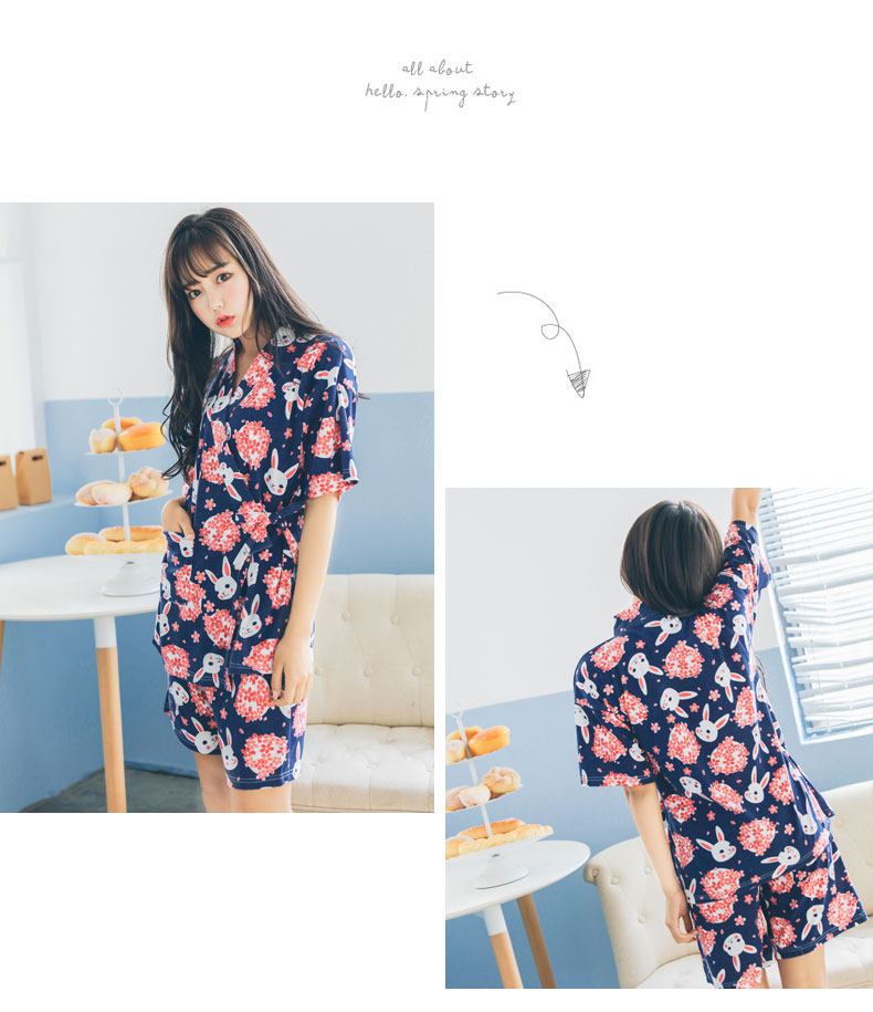 Imported cotton pajamas gown Japanese kimono sexy 