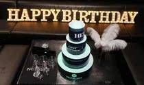 Happy birthday English table luminous letters Bar luminous words